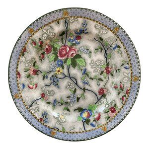 Royal Corona Ware Rosetta Plate – S. Hancock & Sons, 1920s–30s, 10" Floral Chint